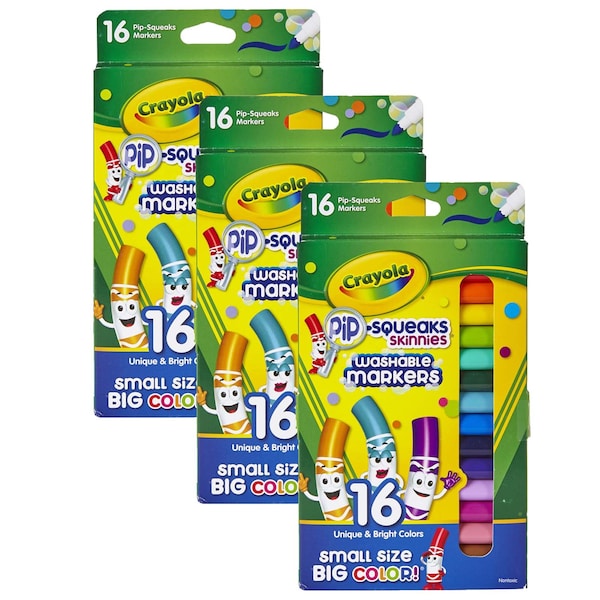 Crayola Crayola Pip-Squeaks Skinnies Markers, Fine Tip, PK48 BIN588146 - main